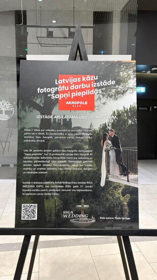 Latvijas kāzu fotogrāfu darbu izstāde “Sapņi piepildās”