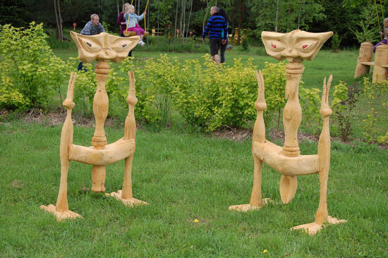 Beverīnas koka skulptūru labirinti un parks